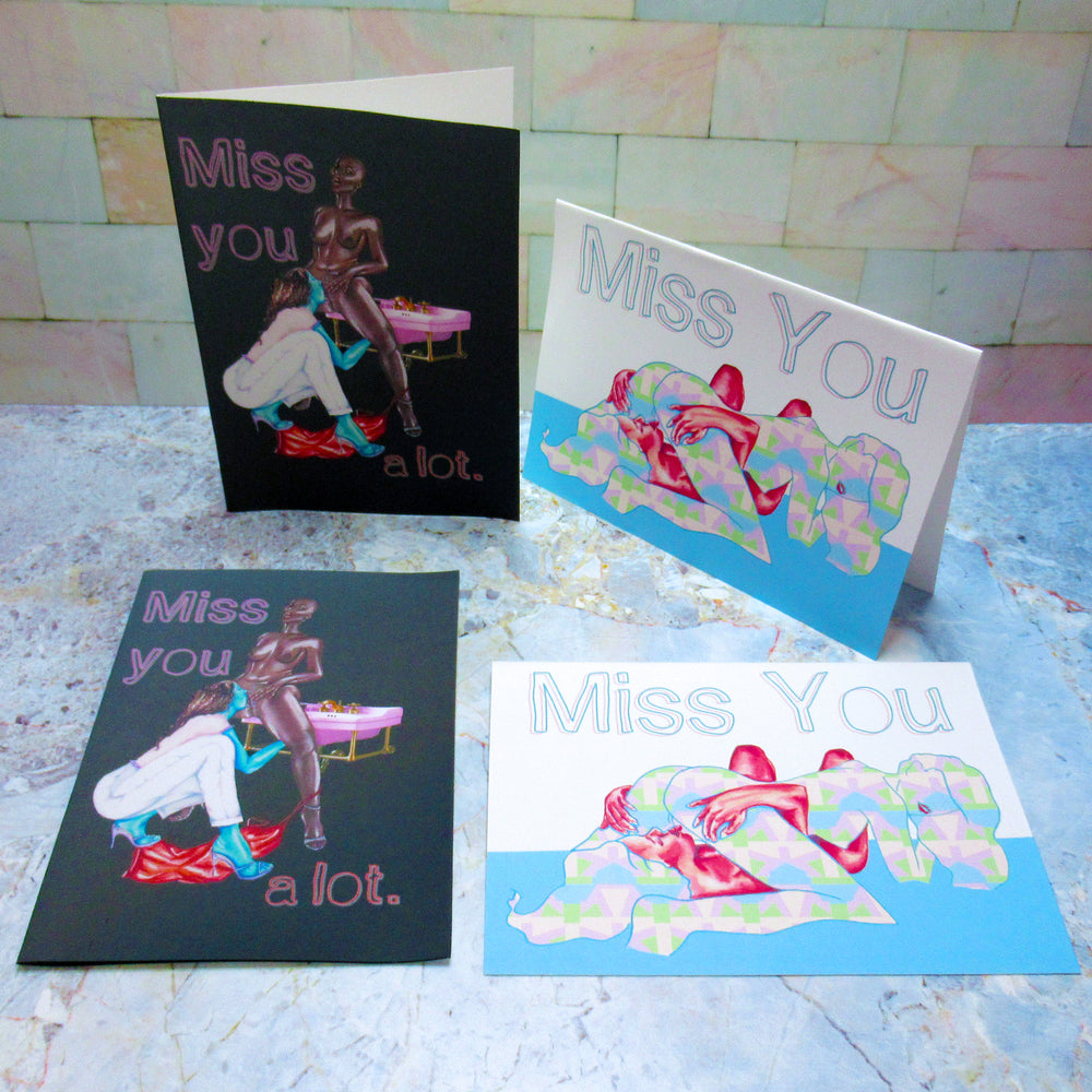 Miss You - Greeting Card Set + Stamps