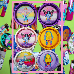 Artsy Ashtray & Mystery Lighter Set