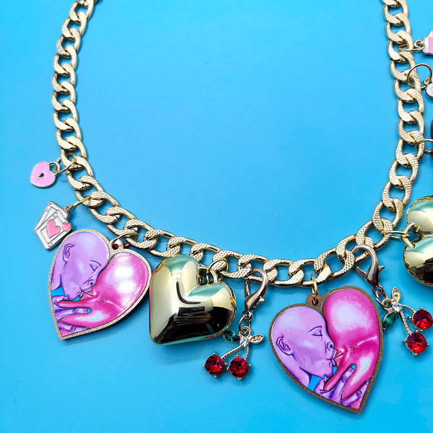 Two Heartbeats - Gay Ass Charm Necklace