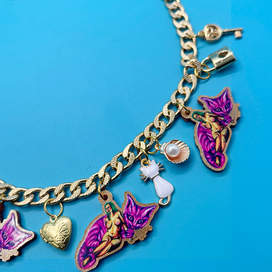 Kitty Cat Call Me - Gay Ass Charm Necklace