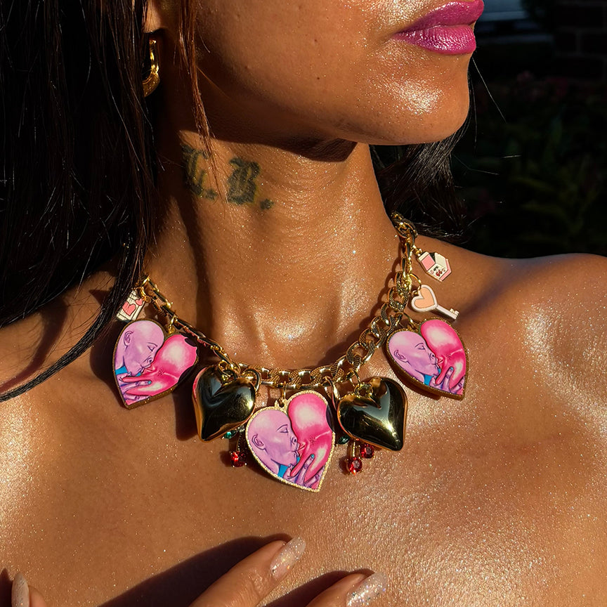 Two Heartbeats - Gay Ass Charm Necklace