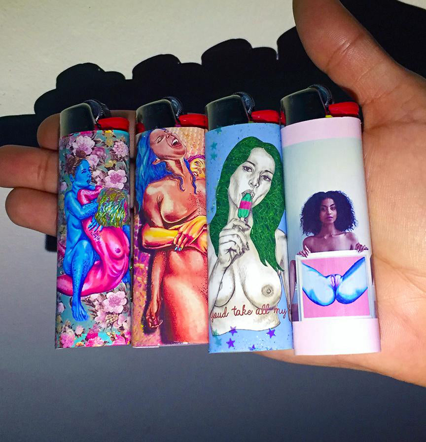 
                
                    Load image into Gallery viewer, Go Hard - Set of 4 Art Lighters
                
            