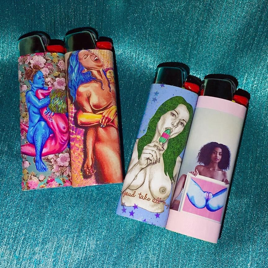 Go Hard - Set of 4 Art Lighters