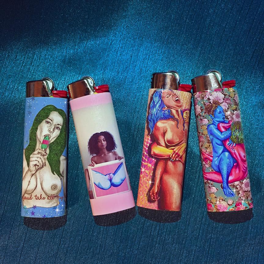 Go Hard - Set of 4 Art Lighters