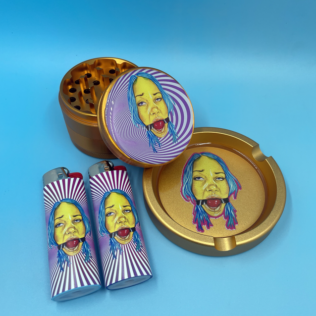 Grinder, Ashtray, & Lighter Bundle