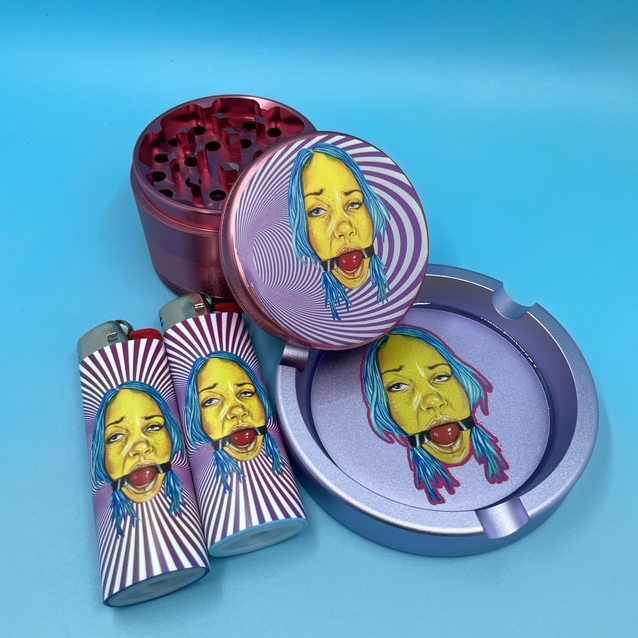 Grinder, Ashtray, & Lighter Bundle