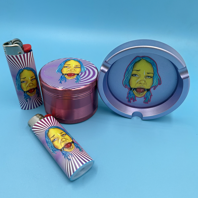 Grinder, Ashtray, & Lighter Bundle