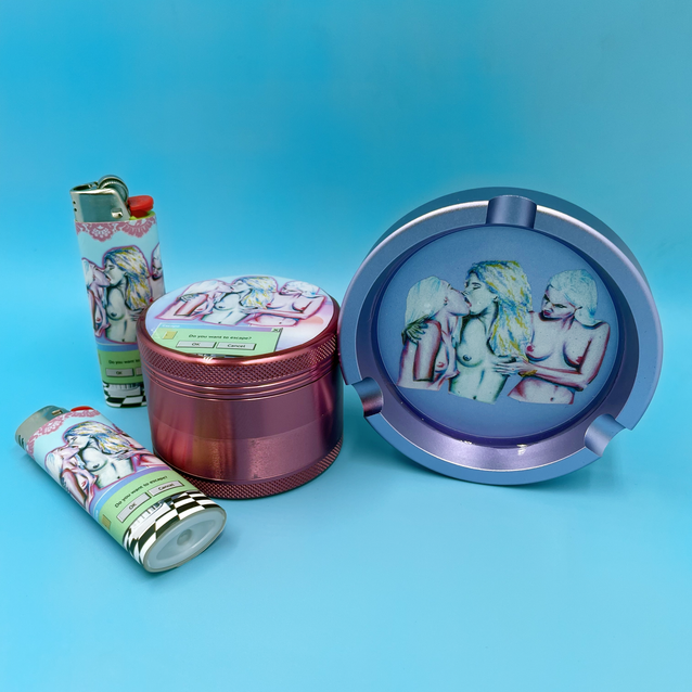 Grinder, Ashtray, & Lighter Bundle
