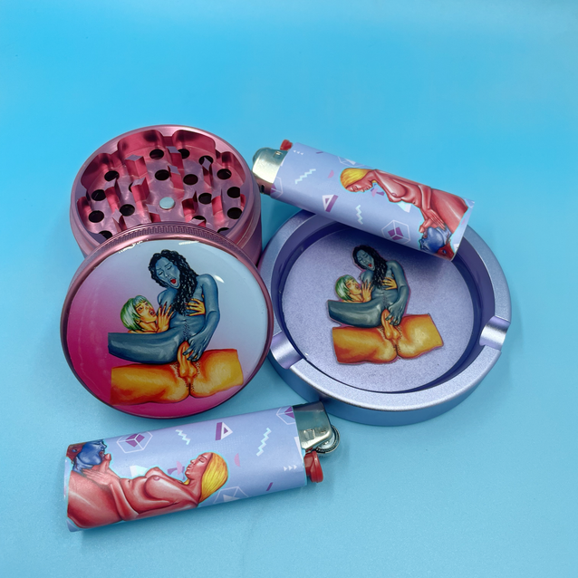 Grinder, Ashtray, & Lighter Bundle