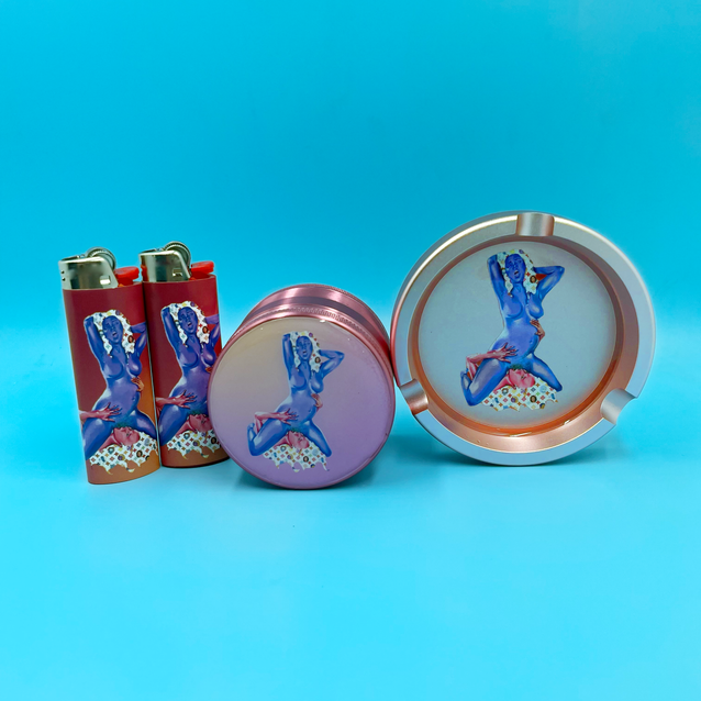Grinder, Ashtray, & Lighter Bundle