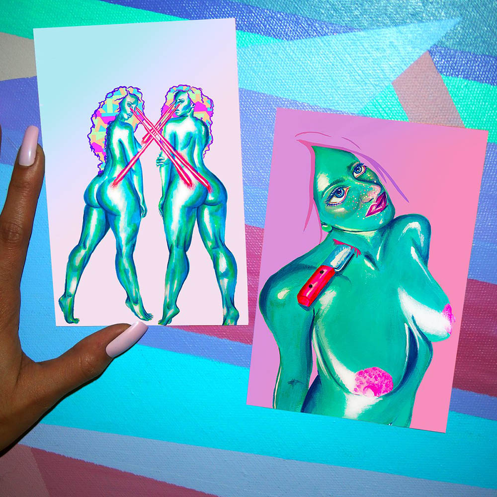 
                
                    Load image into Gallery viewer, All Eyez On We - set of 2 sticker prints
                
            