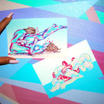 Even People Cry - set of 2 sticker prints