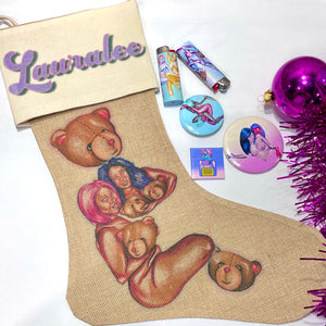 Personalized "Name" Holiday Stocking + Stuffers