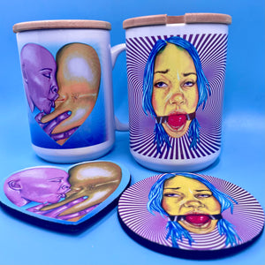 I'm Trying, C*nt! - Ceramic Art Mug & Coaster Set