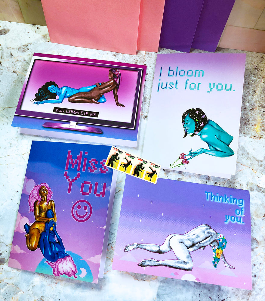 Romancing You - Greeting Card Set + Stamps