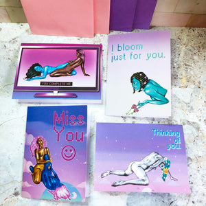 Romancing You - Greeting Card Set + Stamps